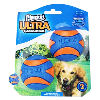 CHUCKIT Ultra Squeaker Ball M 6 cm/2 ks (Hračky pro psy)