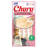 CHURU Cat Purée Tuna with Salmon kapsičky z tuňáka a lososa pro kočky 4 x 14 g