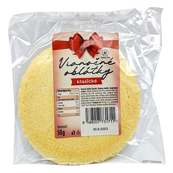 CIBI Vánoční oplatky bez lepku klasik 50 g (Bezlepkové sušenky a pochutiny)