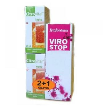 FYTOFONTANA Citrovital 2+1 ZDARMA (2x kapky + ViroStop) (Pleť, vlasy, nehty) - Přírodní