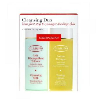 Clarins Cleansing Duo Dry 200 ml Cleansin Milk 200 ml + Toning Lotion 200 ml Suchá pleť 