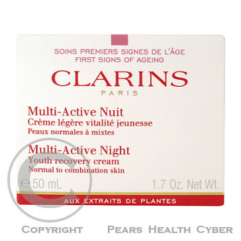 Clarins Multi Active Night Cream Combination Skin  50ml Normální a smíšená pleť (Pleťové krémy) - Revitalizační