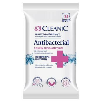 CLEANIC Antibacterial Vlhčené ubrousky 24 ks