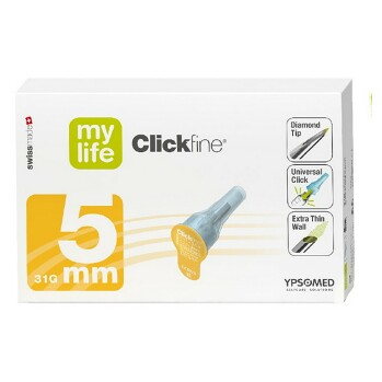 CLICKFINE Mylife inzulínové jehly 31G 5 mm 100 ks