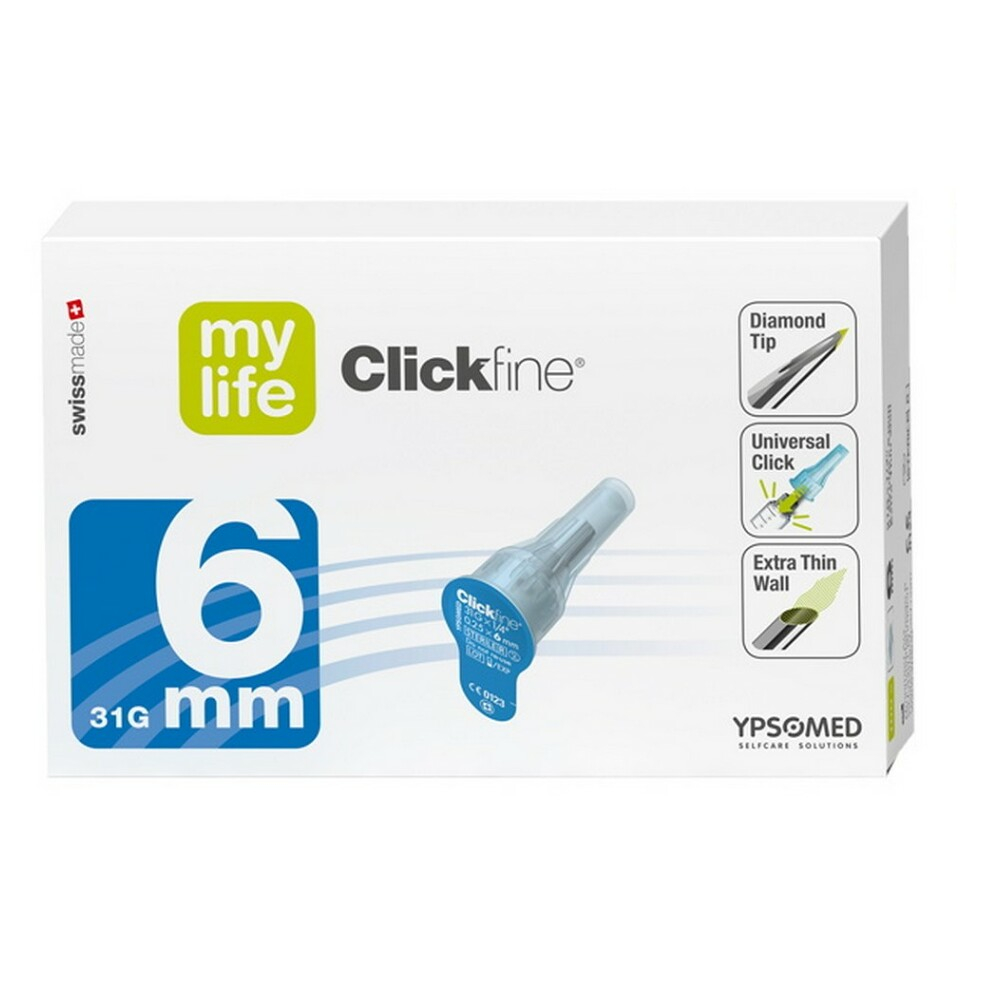 Levně CLICKFINE Mylife inzulínové jehly 31G 6 mm 100 ks