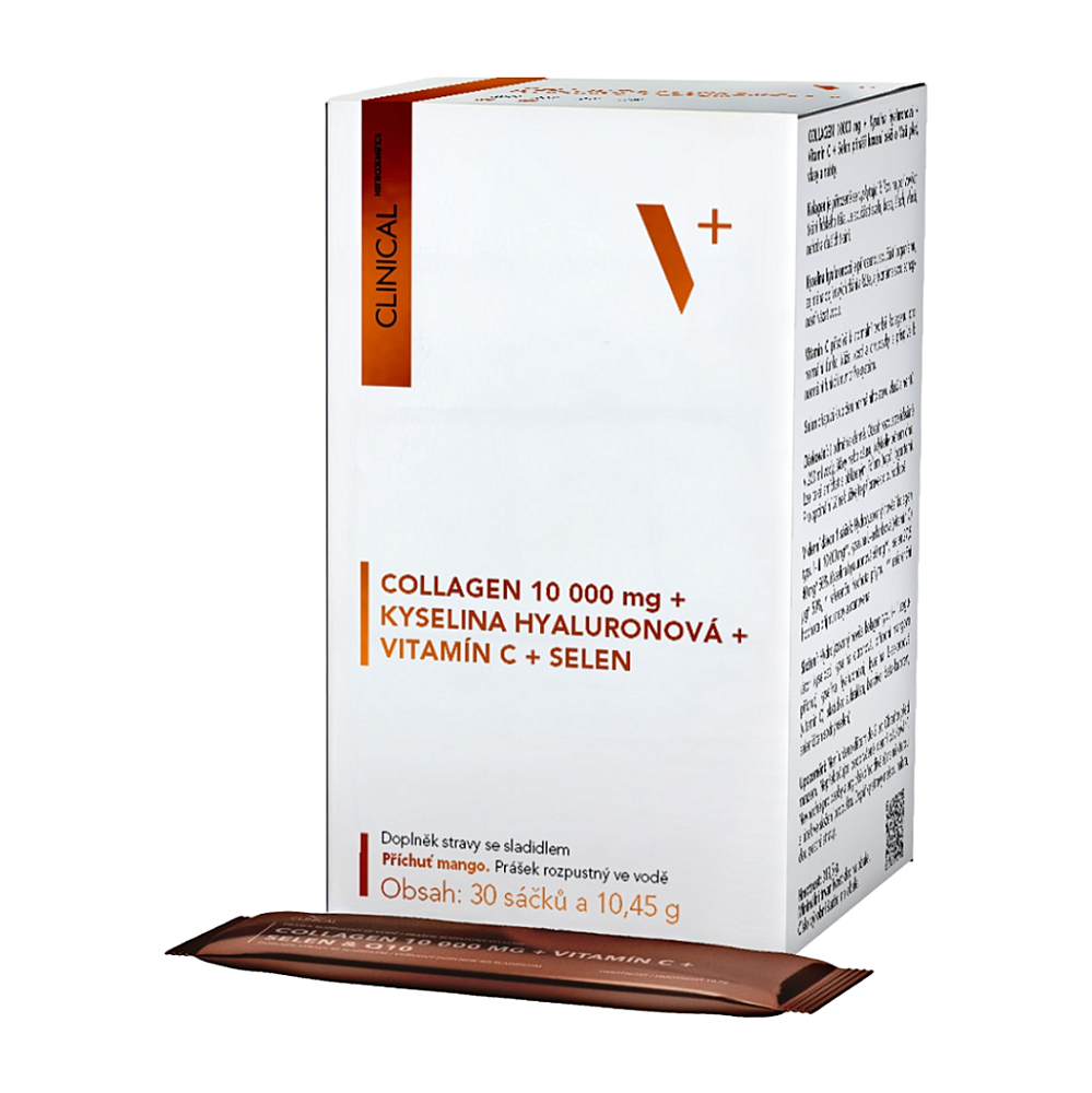 Clinical Collagen 10 000 mg + kyselina hyaluronová + vit. C + selen mango 30 sáčků
