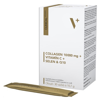 CLINICAL Collagen 10 000 mg + vitamín C + selen & Q10 30 sáčků (Vitamíny na pleť) - Vícesložkové