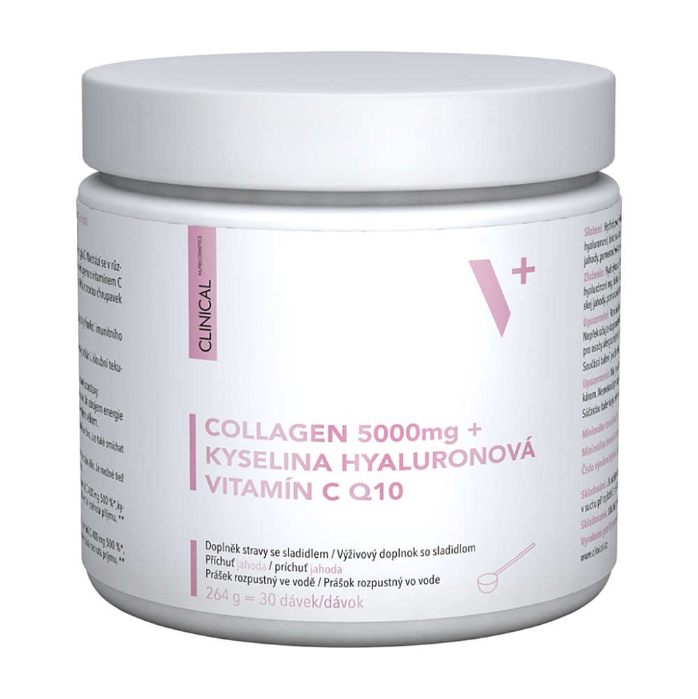 CLINICAL Collagen 5000mg + kyselina Hyaluronová + vitamín C & Q10 264 gramů