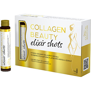 CLINICAL Collagen beauty elixir shots 14 x 25 ml (Vitamíny na pleť) - Vícesložkové