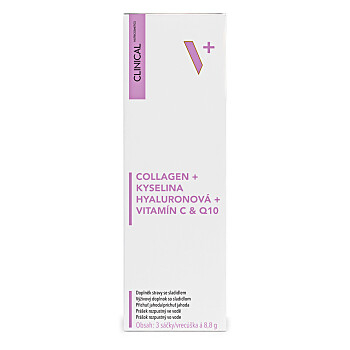 CLINICAL Collagen + kyselina Hyaluronová + vitamín C & Q10 3 x 8,8 g (Vitamíny na pleť) - Vícesložkové