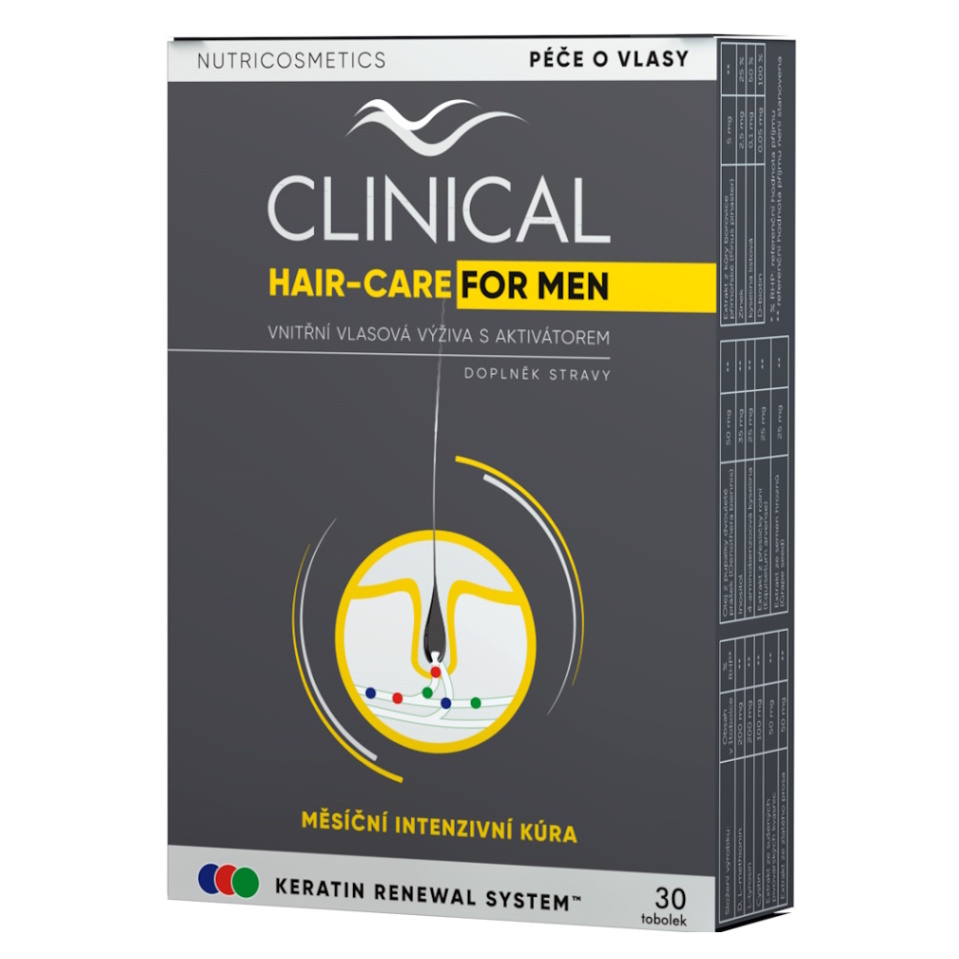 Levně CLINICAL Hair-Care for men MĚSÍČNÍ kúra 30 tobolek