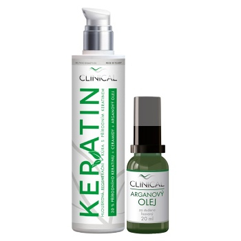 CLINICAL Keratin kúra 100 ml + Arganový olej 20 ml (Vlasová tonika a vody, aktivátory)