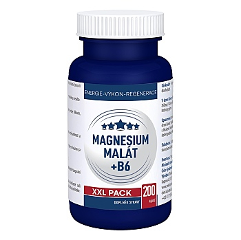 CLINICAL Magnesium malát + B6 200 kapslí (Hořčík, magnézium) - Vícesložkové