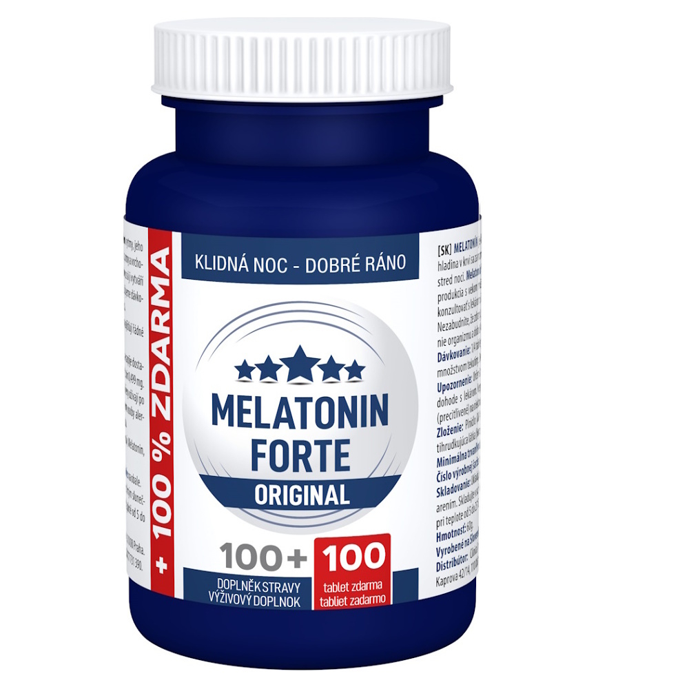 Levně CLINICAL Melatonin forte original 100 + 100 tablet ZDARMA