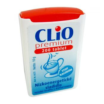 CLIO-Premium tbl. 200 nízkoenergetické sladidlo s aspartamem + dáv
