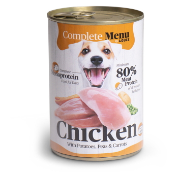 LOUIE Complete Menu kuřecí se zeleninou konzerva pro psy 400 g