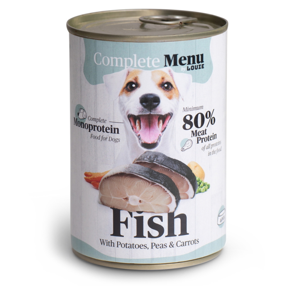 LOUIE Complete Menu rybí se zeleninou konzerva pro psy 400 g