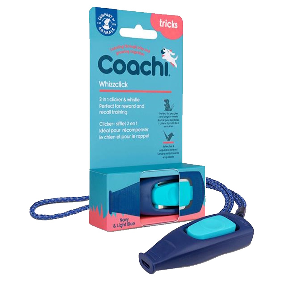 E-shop COACHI Whizzclick Tréninkový clicker modrý 1 ks