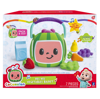 COCOMELON Roleplay Yes zeleninový košík 7 kusů (Elektronické hračky) - Elektronické, Se zvukem, Na baterie