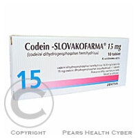 CODEIN SLOVAKOFARMA 15 MG  10X15MG Tablety