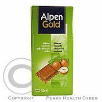 Čokoláda Alpengold ořechy 100g