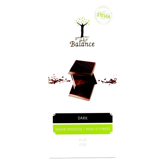 E-shop BALANCE Hořká čokoláda se stévií bez přidaného cukru 85 g