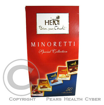 Čokoláda HEIDI Minoretti 250g mix 50ks malých čokolád
