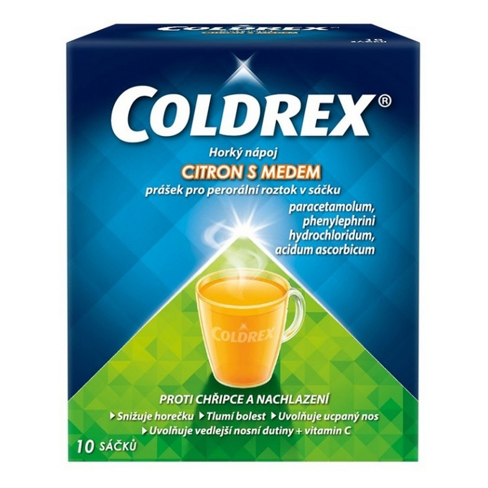 Levně COLDREX Horký nápoj citron med prášek pro perorální roztok 10 sáčků