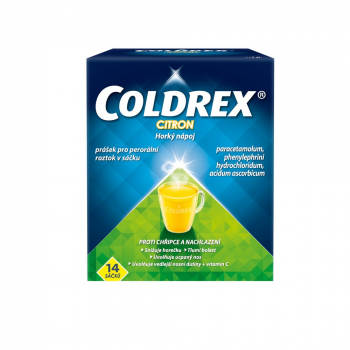 COLDREX Horký nápoj citron prášek pro roztok 14 sáčků