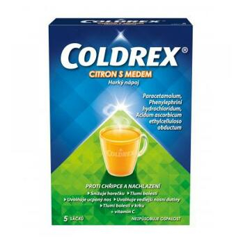 COLDREX Horký nápoj citron s medem Prášek pro roztok 5 sáčků