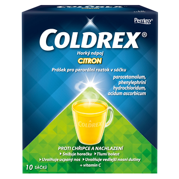 COLDREX Horký nápoj prášek pro perorální roztok citron 10 sáčků
