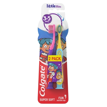 COLGATE Dětský zubní kartáček Little Kids Smiles pro děti ve věku 3-5 let 2ks