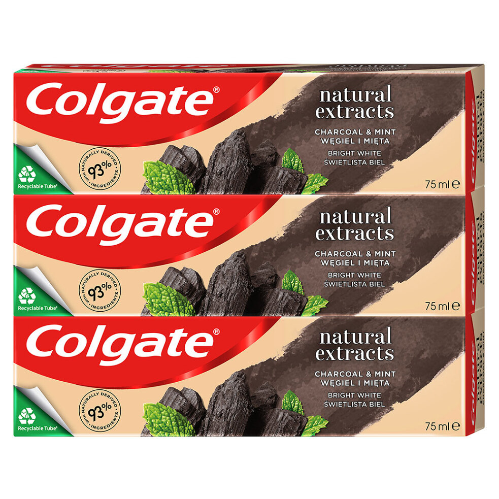 E-shop COLGATE Natural Extracts Zubní pasta Charcoal+White 3x 75 ml