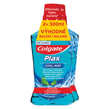 COLGATE Plax Cool Mint ústní voda bez alkoholu 2x500ml