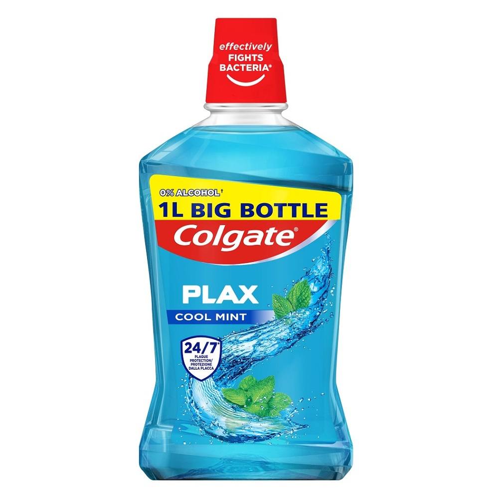 Levně COLGATE Plax Ústní voda bez alkoholu Cool Mint 1000 ml
