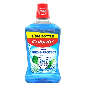 COLGATE Plax Ústní voda bez alkoholu Cool Mint 1000 ml (Ústní vody) - Osvěžující dech