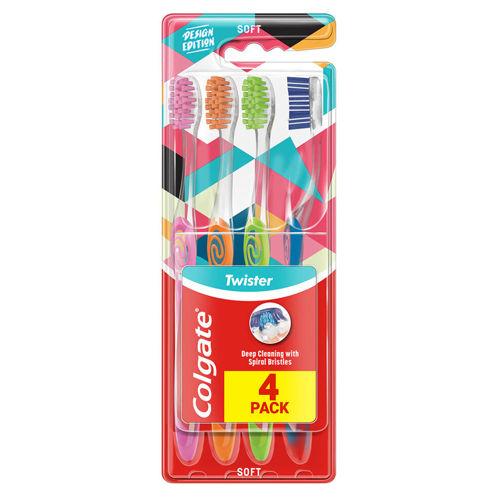 E-shop COLGATE Twister Design Edition zubní kartáček měkký 4ks