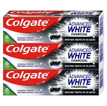 COLGATE Zubní pasta Advanced Whitening Charcoal 3x 75 ml