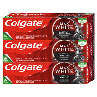COLGATE Zubní pasta Max White Charcoal  3x 75 ml