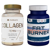 PHARMA ACTIV Collagen femin 90 tobolek + Fat burner 90 kapslí