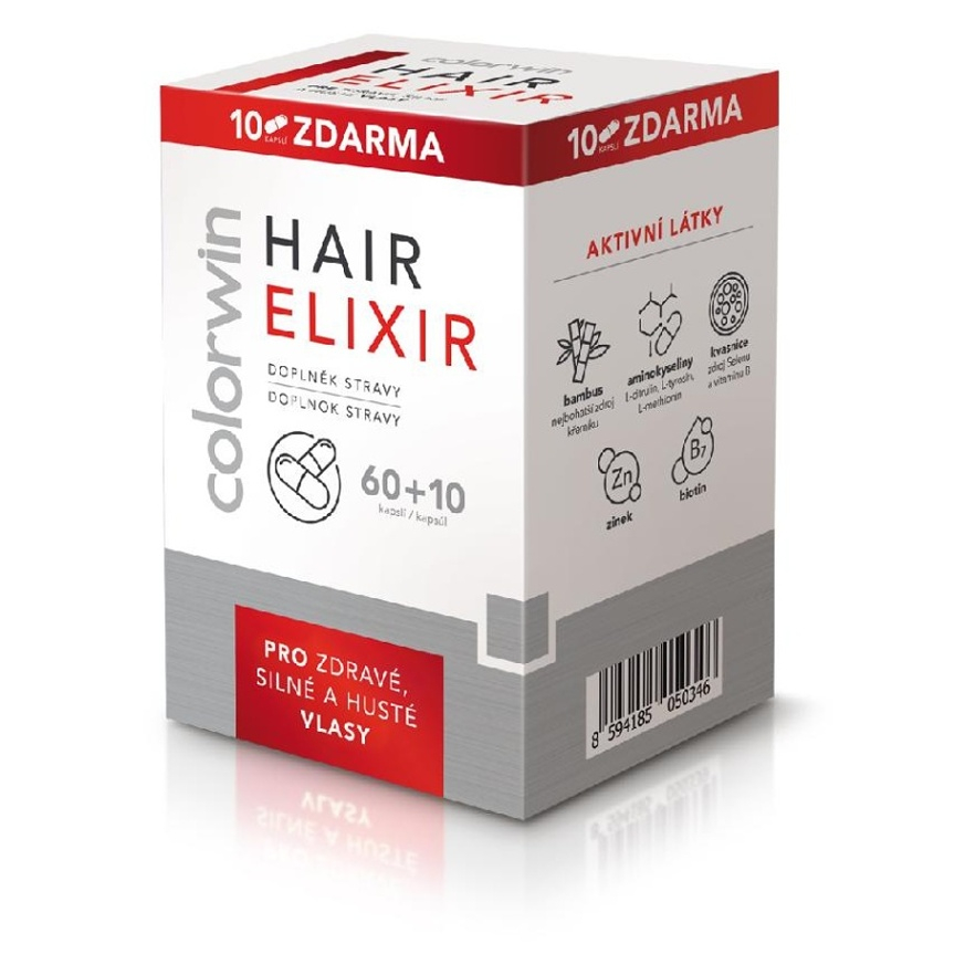 Levně COLORWIN Hair Elixir 60 + 10 kapslí