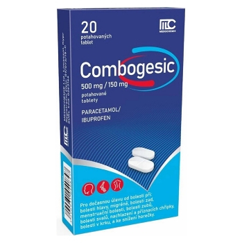 COMBOGESIC 500mg/150mg 20 tablet (Na bolest hlavy) - Vícesložkové