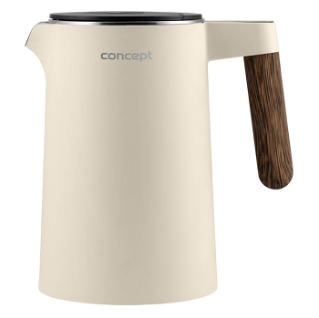 CONCEPT RK3304 Rychlovarná konvice s regulací teploty vanilková 1,5 l (Rychlovarné konvice) - Digitální, Elektrické