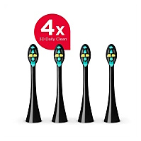 CONCEPT ZK0071 Náhradní hlavice k zubním kartáčkům černé 4 kusy