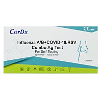 CORDX Respirační multitest Influenza A/B+COVID-19/RSV Combo AG 4v1 1ks