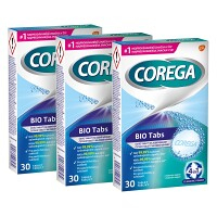 COREGA Bio tabs antibakteriální tablety pro zubní náhrady 3 x 30 kusů