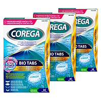 COREGA Bio tabs antibakteriální tablety pro zubní náhrady 3 x 30 kusů