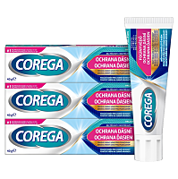 COREGA Fixační krém ochrana dásní 3 kusy 40 g