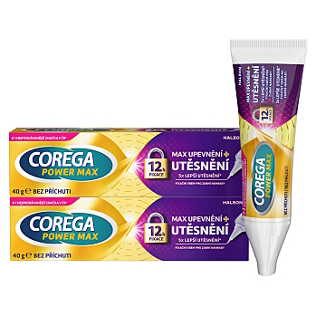 COREGA Max Control fixační krém 2 x 40 g (Prostředky na zuby a zubní náhrady) - Čistící, Antibakteriální