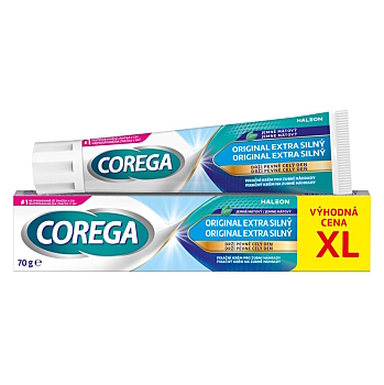 COREGA Original extra silný fixační krém XL 70 g (Prostředky na zuby a zubní náhrady) - Čistící, Fixační, Antibakteriální